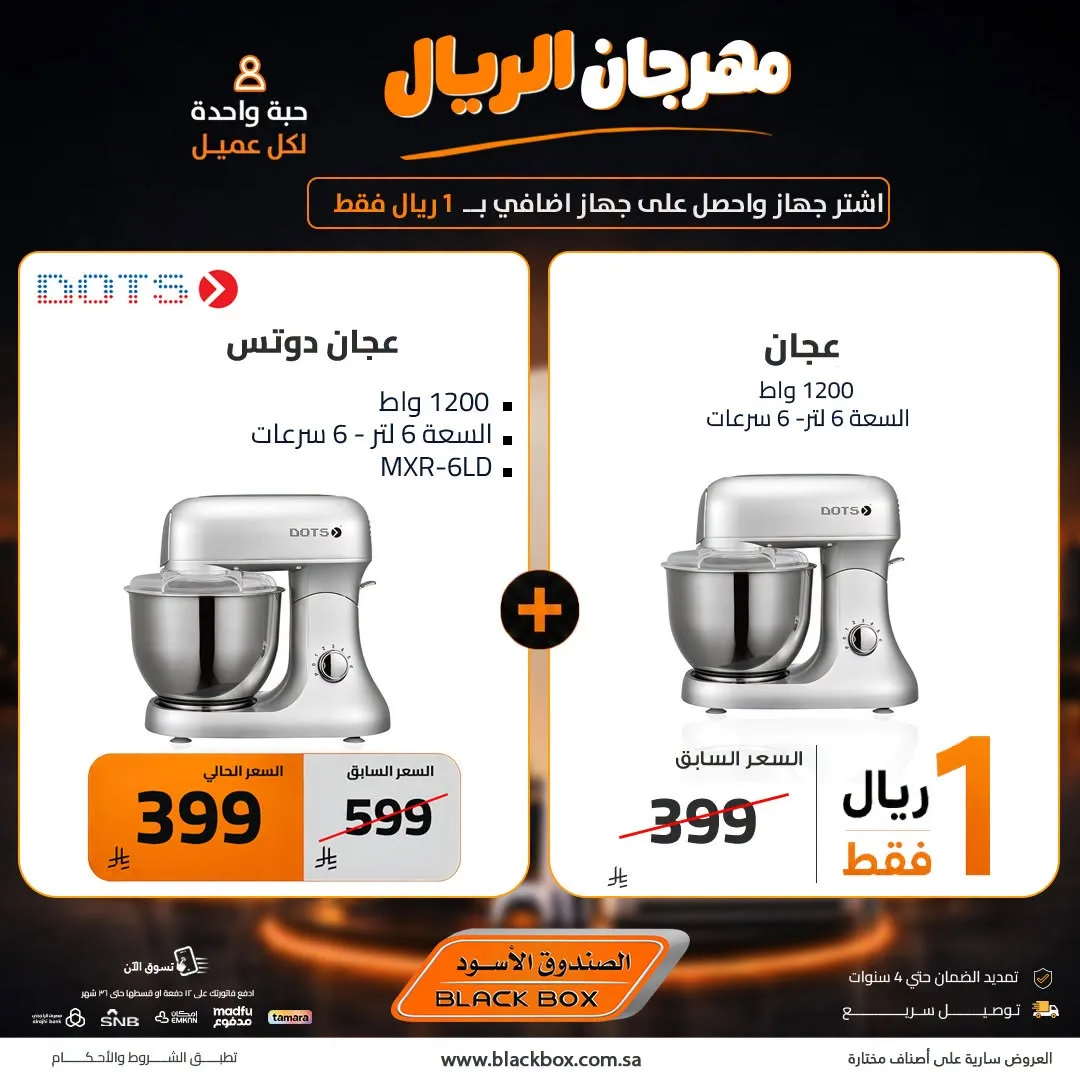 One Riyal Festival on Small Home Appliances, Vol 5 from BlackBox until 8th August - BlackBox KSA Offers & Promotions catalogue cover
