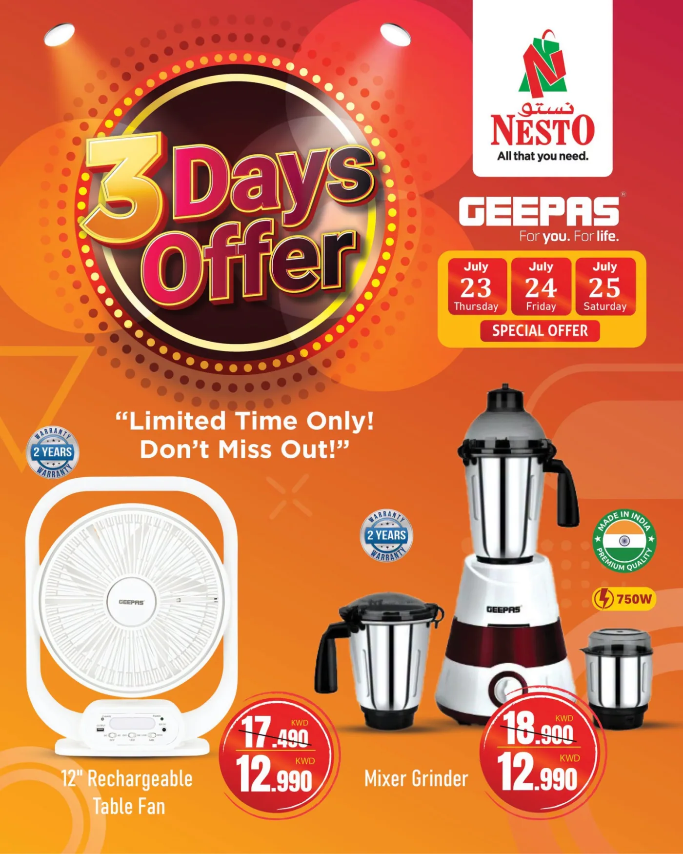 MiA MiA PRiCES - Mirqab Block 09 from Nesto until 27th July - Nesto Kuwait Offers & Promotions — page 11