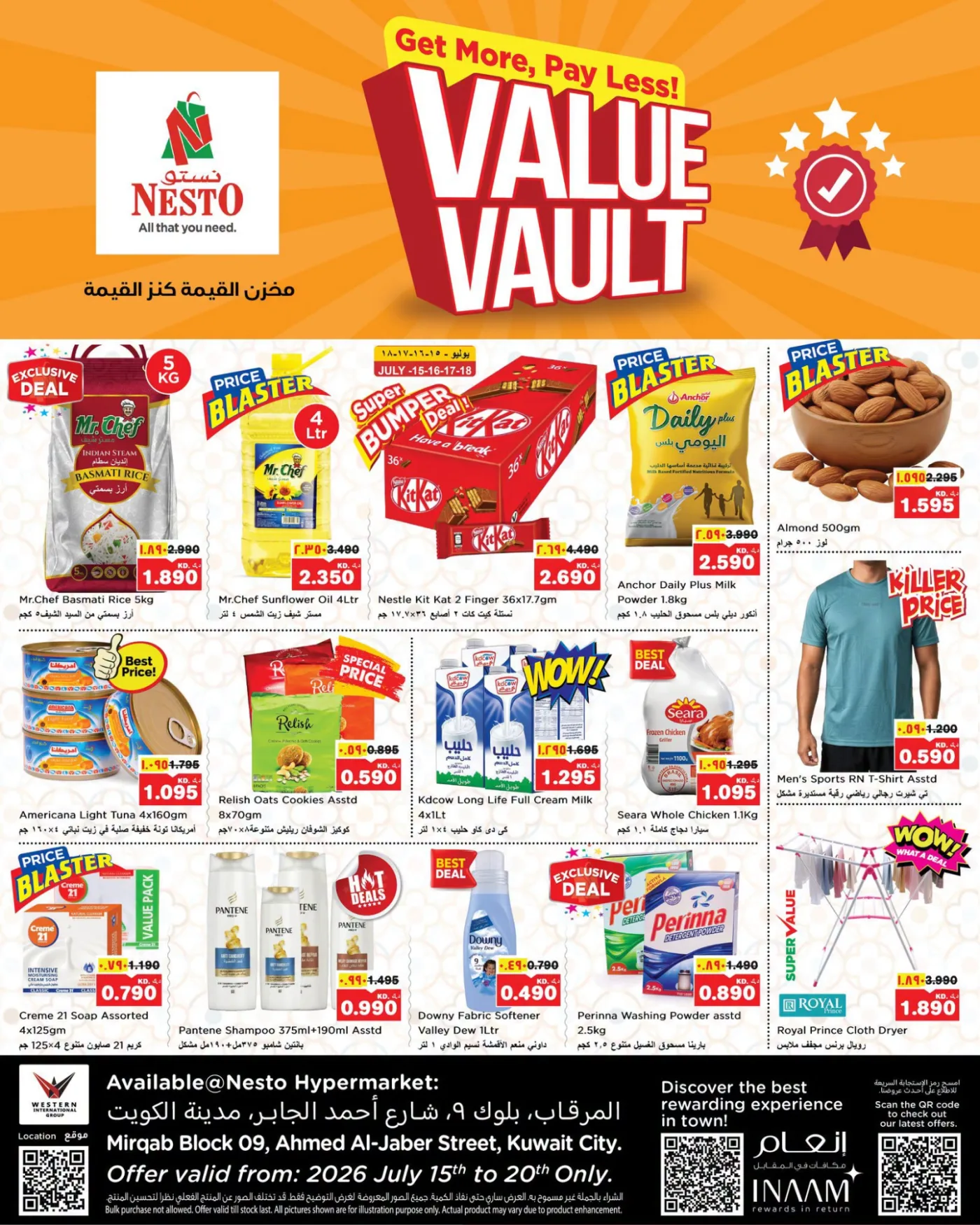Value Vault  - Mirqab Block 09 from Nesto until 20th July - Nesto Kuwait Offers & Promotions catalogue cover
