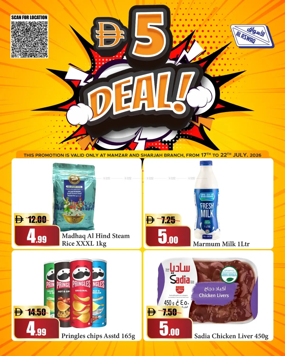 AED 5 Deals - Dubai & Sharjah from RAK National Markets until 22nd July - RAK National Markets UAE Offers & Promotions