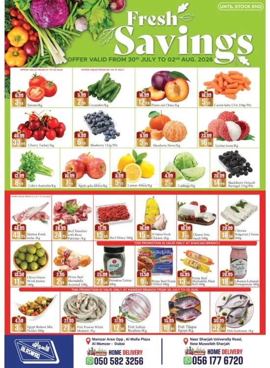 Fresh Savings - Dubai & Sharjah from RAK National Markets until 2nd August - RAK National Markets UAE Offers & Promotions