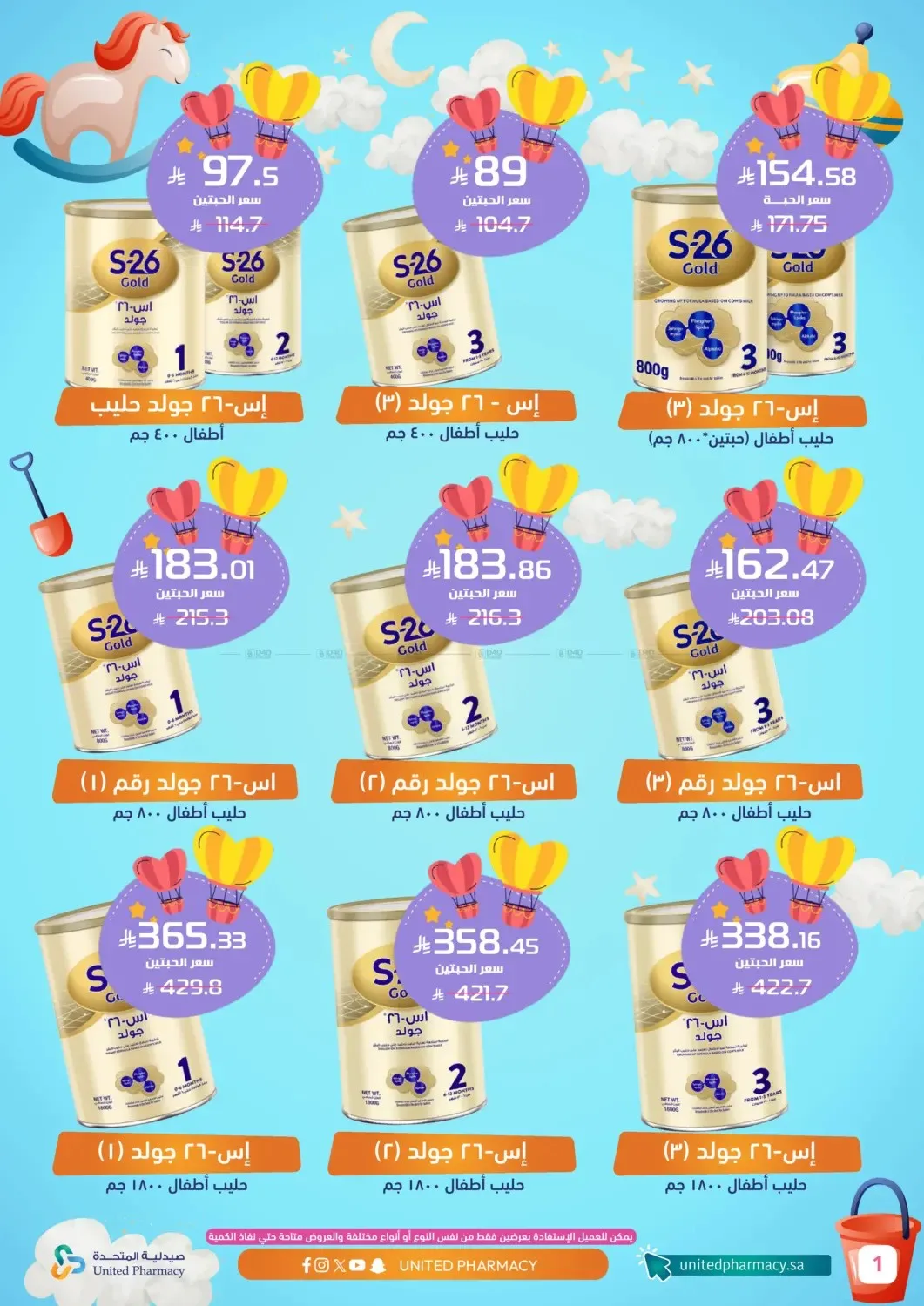Baby Care Offers from United Pharmacy until 4th August - United Pharmacy KSA Offers & Promotions — page 1