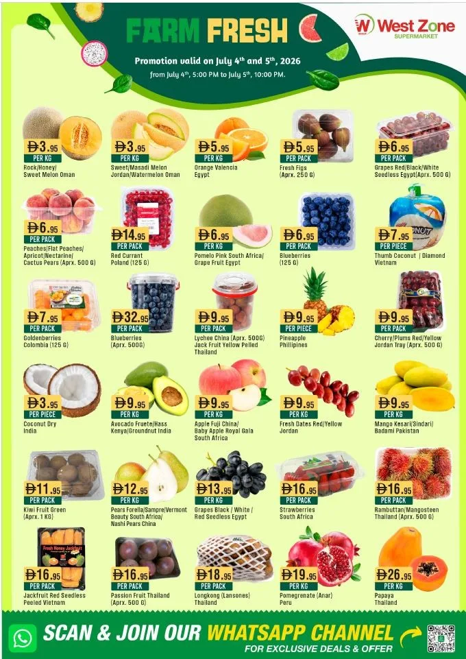 Farm Fresh from West Zone until 5th July - West Zone UAE Offers & Promotions
