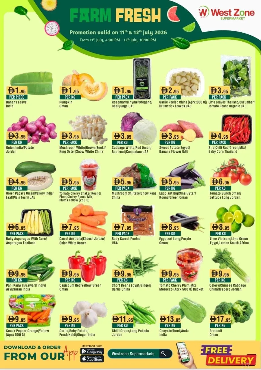 Farm Fresh from West Zone until 12th July - West Zone UAE Offers & Promotions