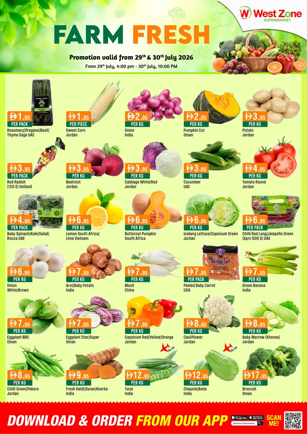 Farm Fresh from West Zone until 30th July - West Zone UAE Offers & Promotions